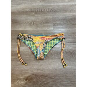New! Agua Bendita Eda‎ Reversible Bikini Bottom Women's Blue XL
